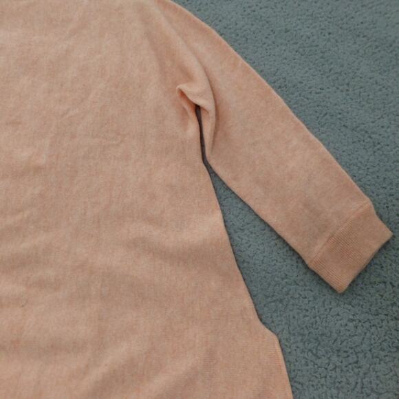 Cashmere Studio Sweater Womens Large Turtleneck Knit 3/4 Sleeve Pink Pullover - Picture 4 of 11